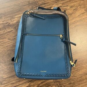 Calpak Blue Woven Detail Backpack